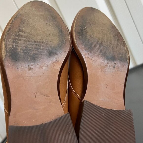 Madewell The Jess Brown Leather Lace-Up Pointy Toe Oxfords Women's Size 7 - Picture 10 of 12